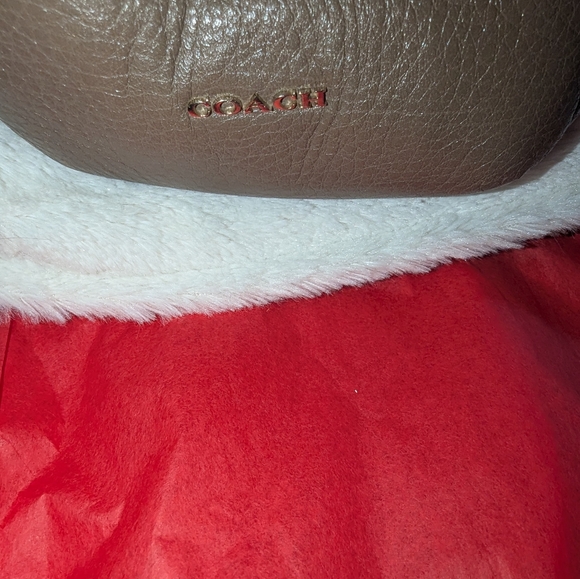 Coach Hobo Textured Leather Tan Hobo Bag w/ Gold Accents - Very Good Condition - Picture 11 of 16